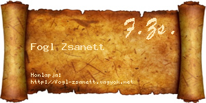 Fogl Zsanett névjegykártya