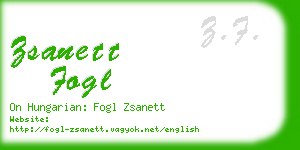 zsanett fogl business card